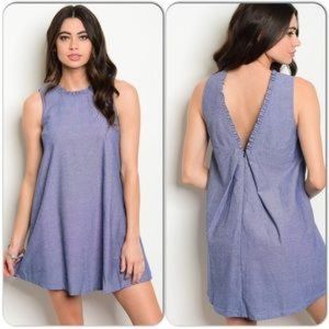 Sleeveless, Denim A-Line Dress